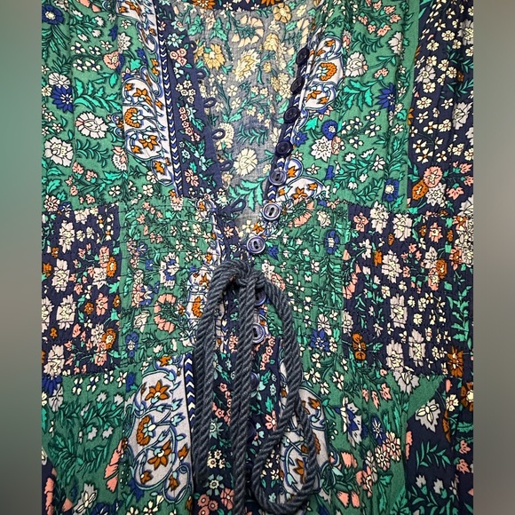 JAASE Boho Floral Button Down Maxi Dress S Beautiful!!! - Picture 3 of 11
